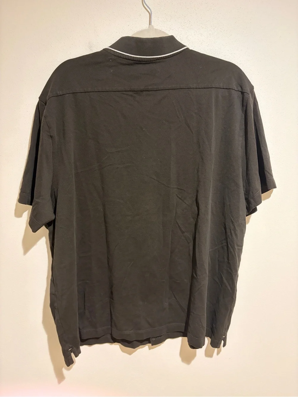 Banana Republic Men's Luxury-Touch Pique Resort Shirt Heathland Brown Size XL